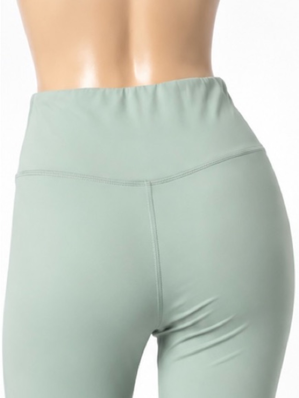 SHEIN Mint Green High Waist Flare Leggings | Soft Stretch Yoga Pants M - Picture 5 of 6